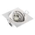 Süvistatav laevalgusti 1xGU10/MR16/10W/230V 9x9 cm valge