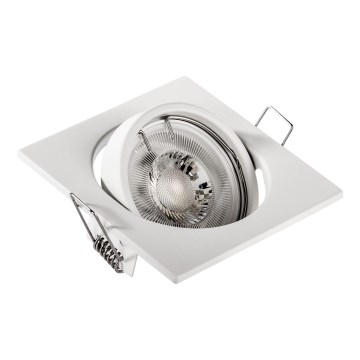 Süvistatav laevalgusti 1xGU10/MR16/10W/230V 9x9 cm valge