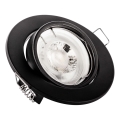 Süvistatav laevalgusti 1xGU10/MR16/10W/230V, läbimõõt 9 cm, must