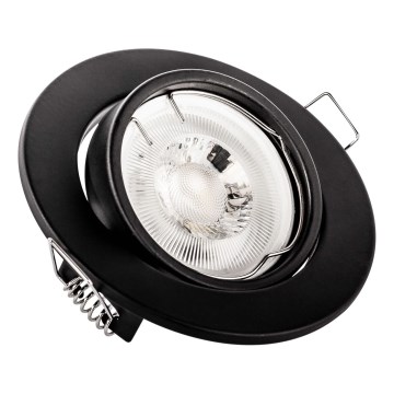 Süvistatav laevalgusti 1xGU10/MR16/10W/230V, läbimõõt 9 cm, must