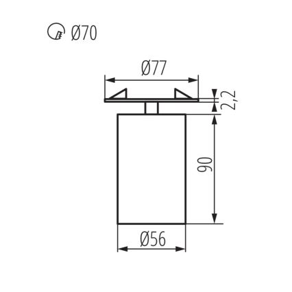 Süvistatav laevalgusti CHIRO 1xGU10/35W/230V must