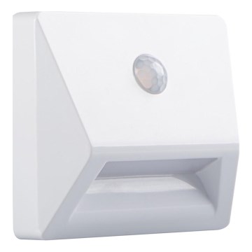 Süvistatav LED-valgusti liikumis- ja hämarusanduriga IRS LED/0,3W/3xAAA IP54 valge