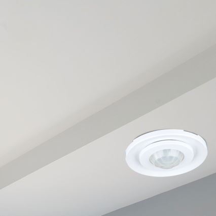 Süvistatav liikumisandur PIR 360° 400W/230V valge