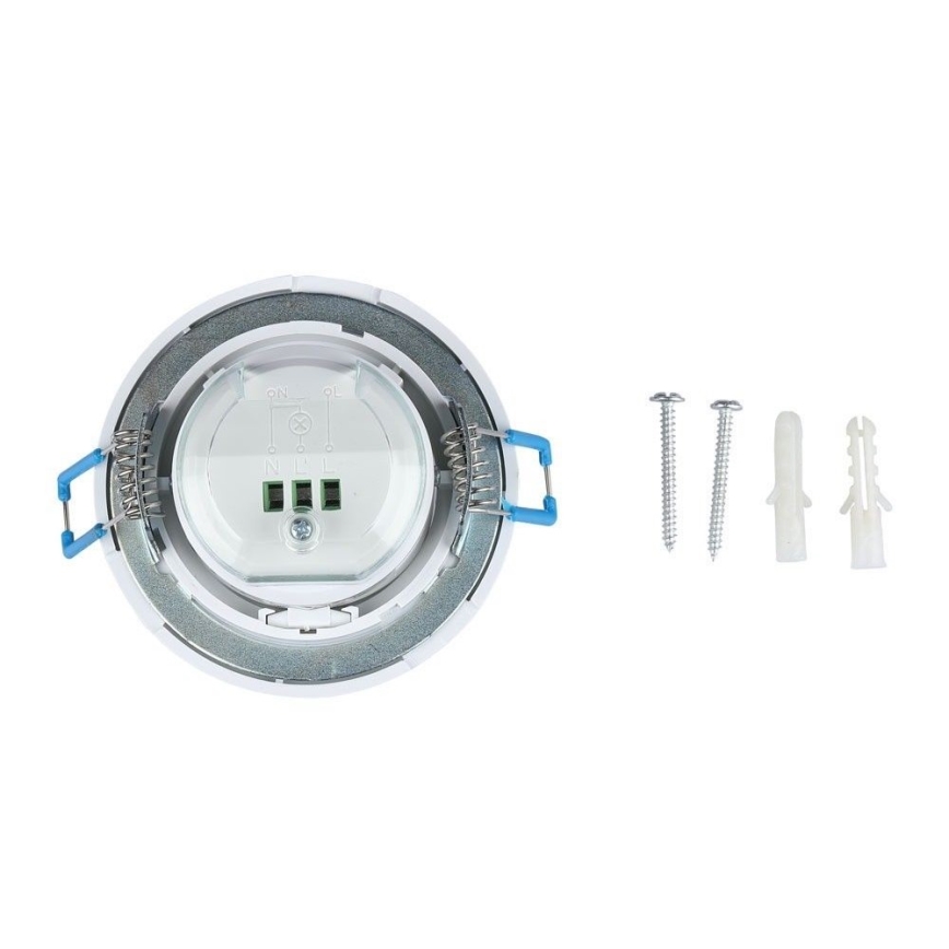Süvistatav liikumisandur PIR 360° 400W/230V valge