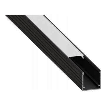 Süvistatav profiil LED-ribadele, 1 m, must/valge