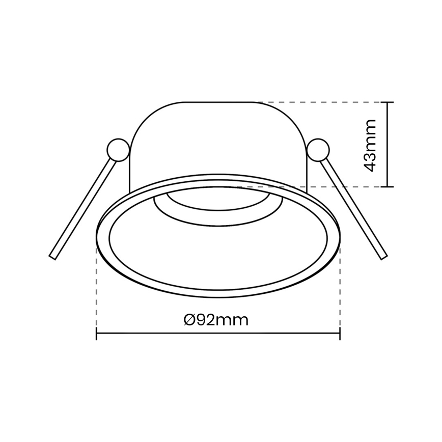 Süvistatav valgusti EYE 1xGU10/25W/230V ümmargune must
