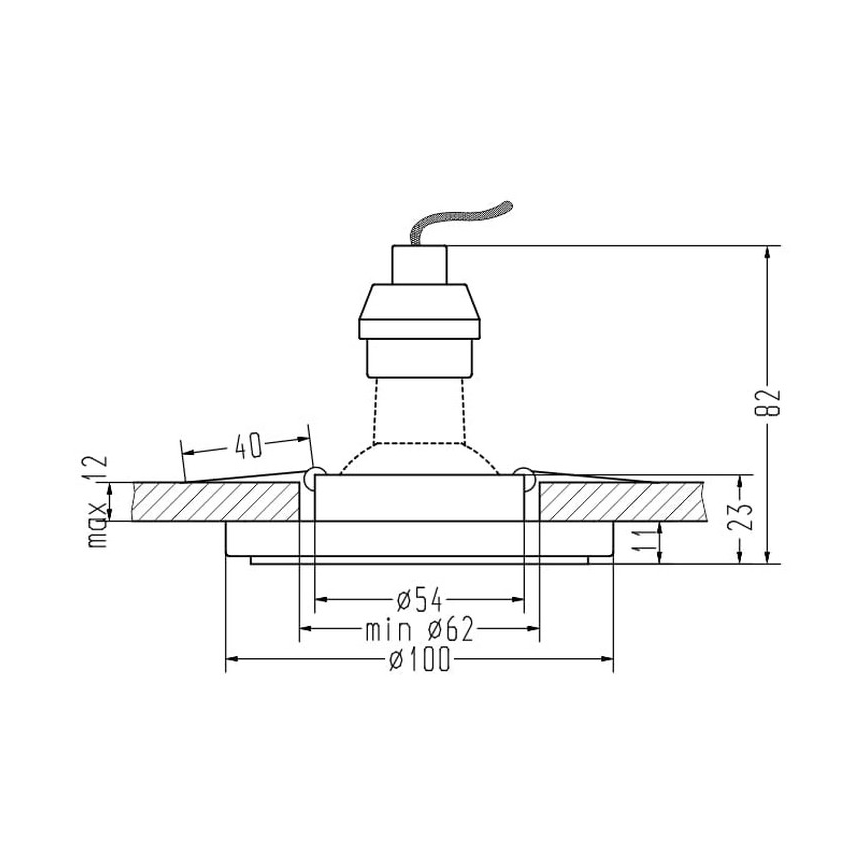 Süvistatav valgusti EYE 1xGU10/35W/230V