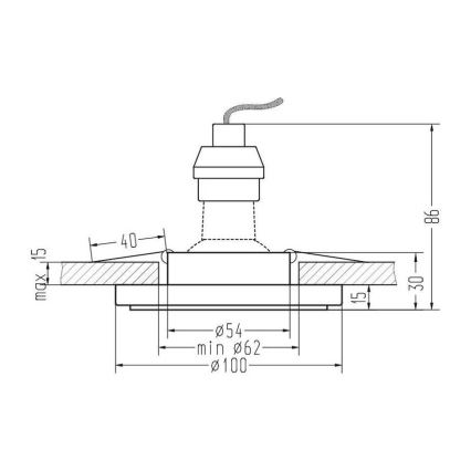 Süvistatav valgusti EYE 1xGU10/35W/230V