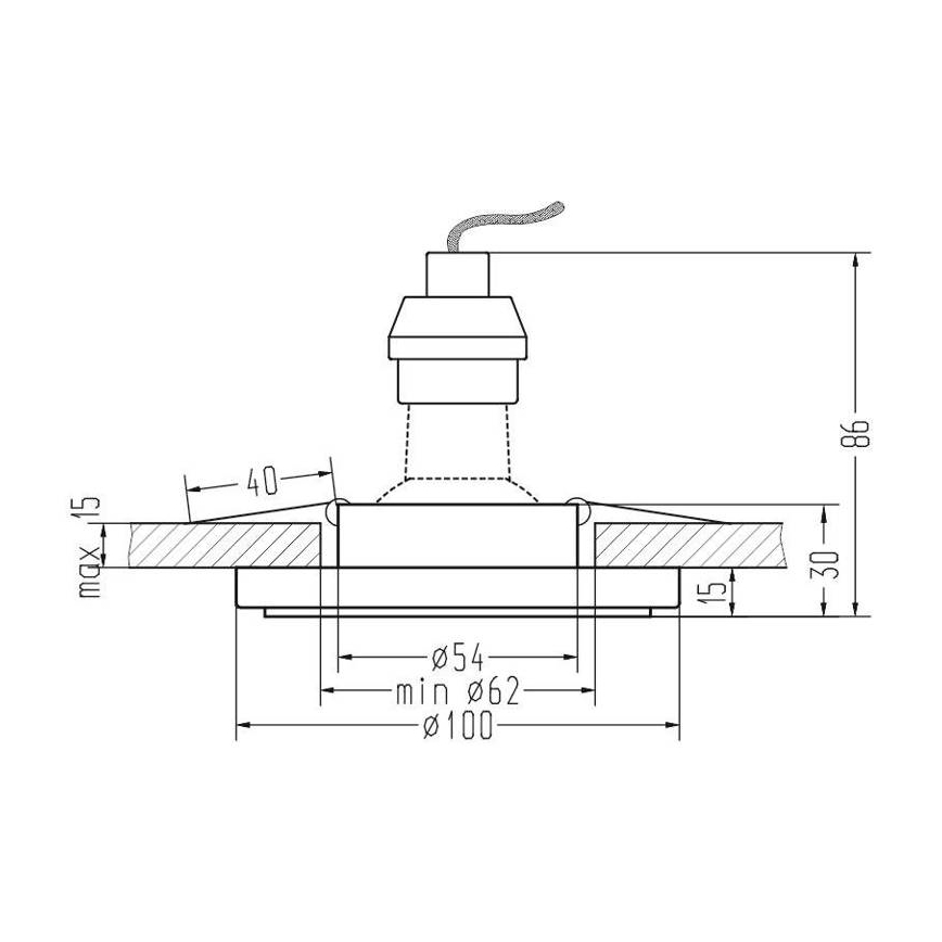 Süvistatav valgusti EYE 1xGU10/35W/230V