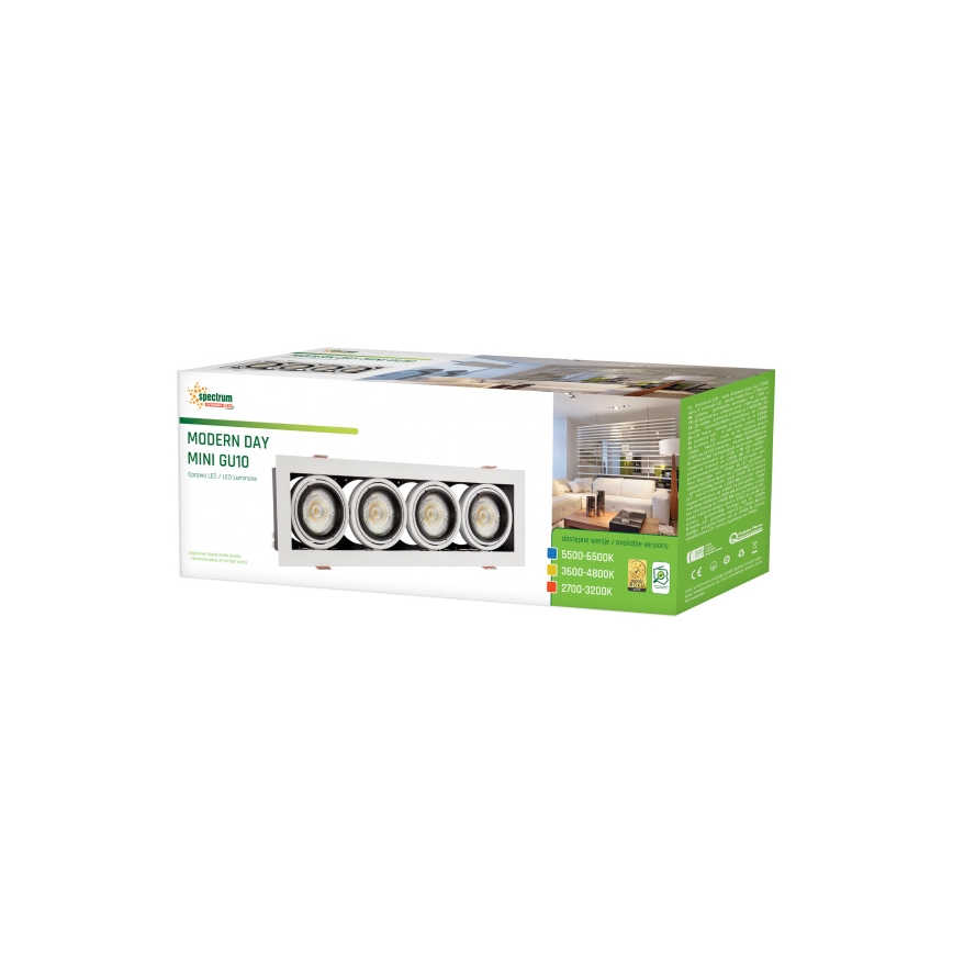 Süvistatav valgusti MODERN DAY MINI 4xGU10/10W/230V