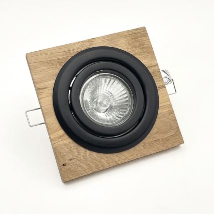 Süvistatav valgusti TOBBY 1xG9/20W/230V 11,5x11,5 cm tamm/must