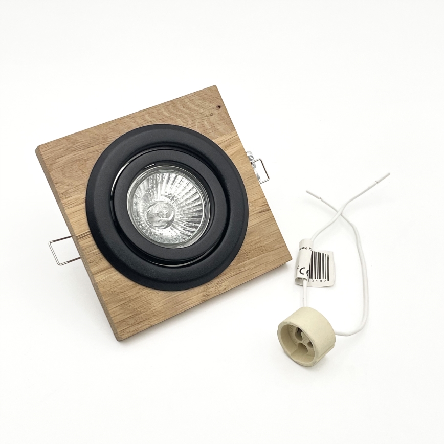 Süvistatav valgusti TOBBY 1xG9/20W/230V 11,5x11,5 cm tamm/must
