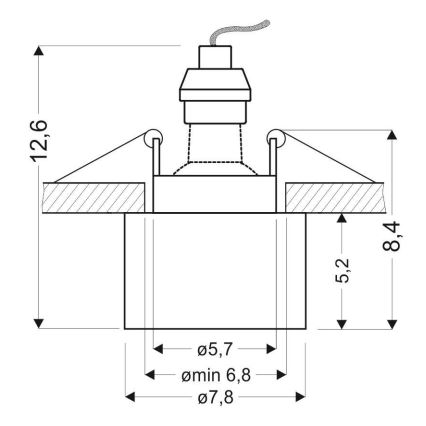 Süvistatav valgusti TUBA 1xGU10/50W/230V