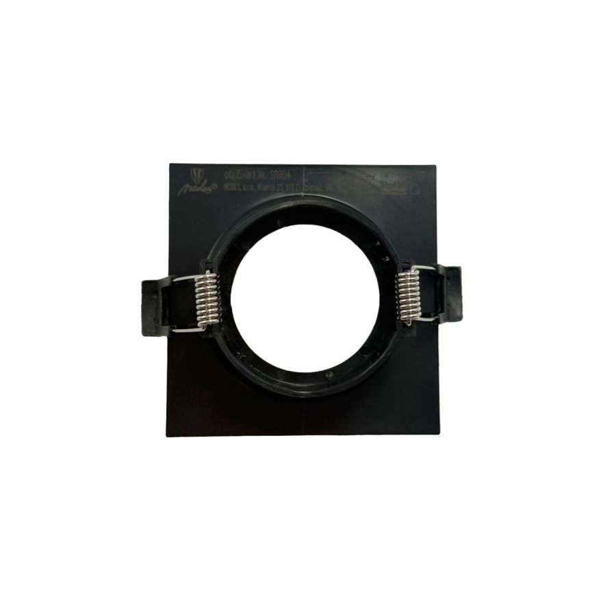 Süvistatava GU10 laevalgusti raam 8,6x8,6 cm, must