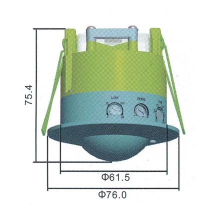 Süvistatud mikrolaine liikumisandur MW B 360° 1200W/230V valge