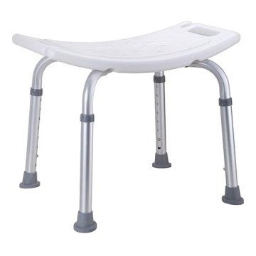 Taburet 51x39 cm hõbe/valge