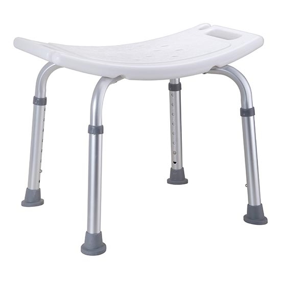 Taburet 51x39 cm hõbe/valge