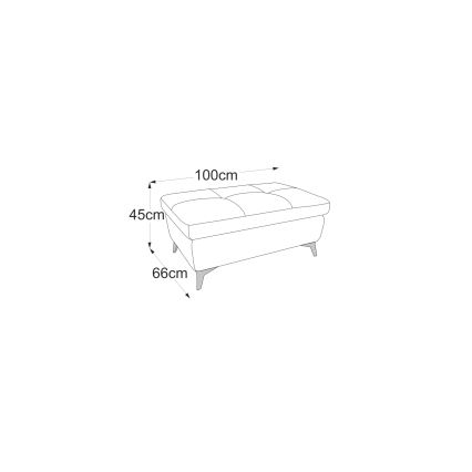 Taburet SALERNO 66x100 cm kollane