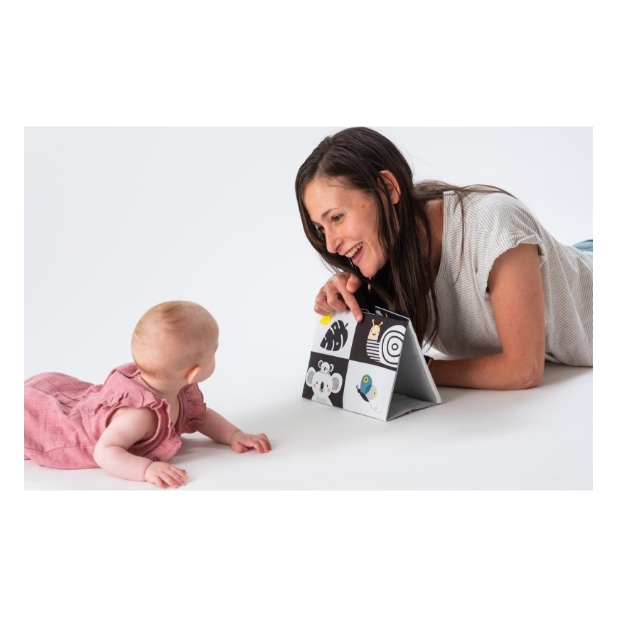 Taf Toys - Beebi pehme raamat peegliga must