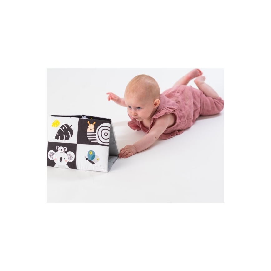 Taf Toys - Beebi pehme raamat peegliga must