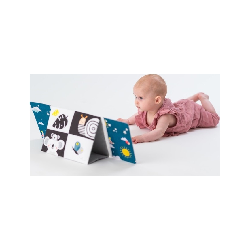 Taf Toys - Beebi pehme raamat peegliga must