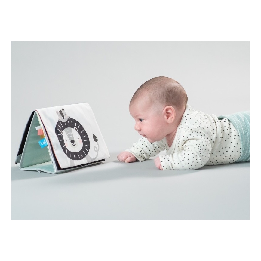 Taf Toys - Beebi pehme raamat peegliga savann