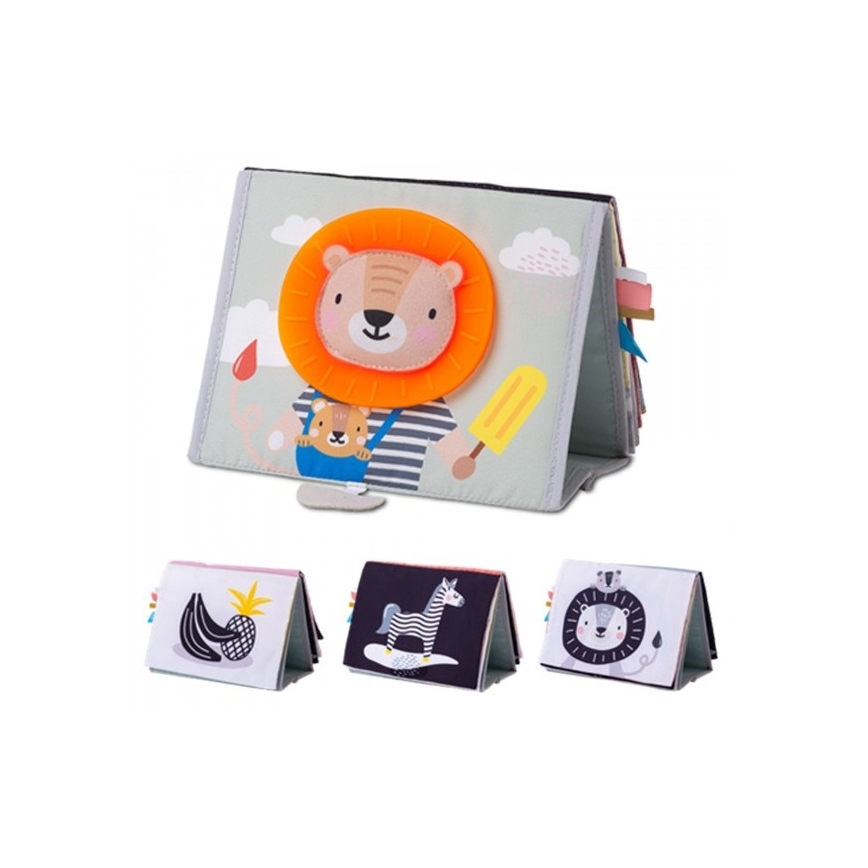 Taf Toys - Beebi pehme raamat peegliga savann