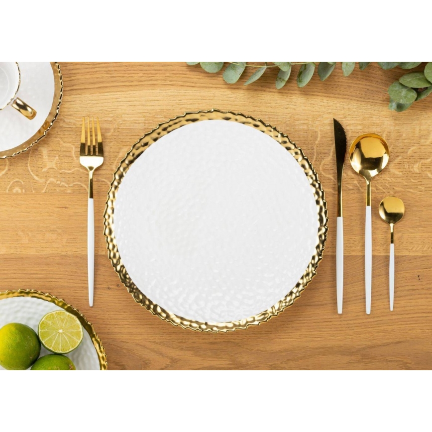 Taldrik KATI 25 cm kreemjas/kuldne