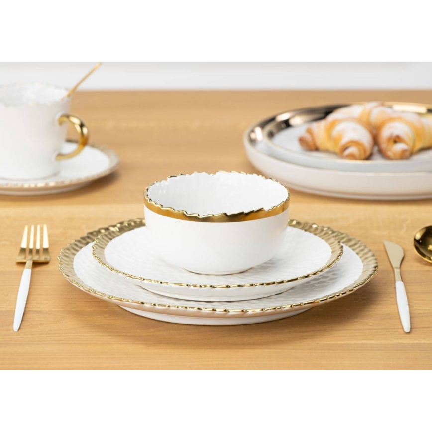 Taldrik KATI 25 cm kreemjas/kuldne