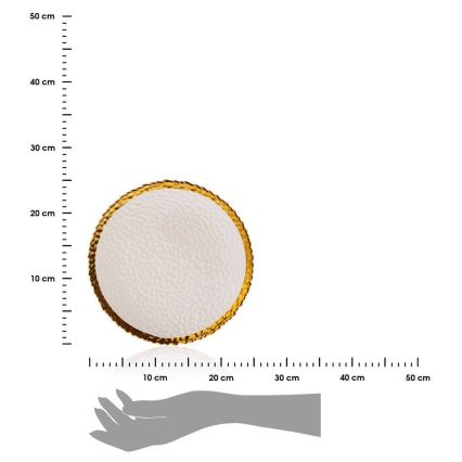 Taldrik KATI 25 cm kreemjas/kuldne