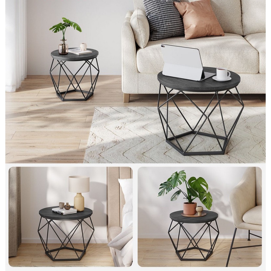 TALIA kohvilaud, komplekt 2 tk, must