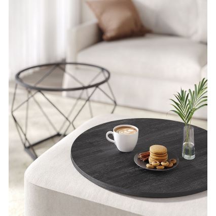 TALIA kohvilaud, komplekt 2 tk, must