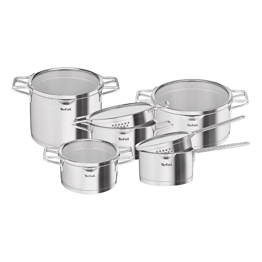 Tefal - 10-osaline NORDICA katlarikomplekt roostevabast terasest