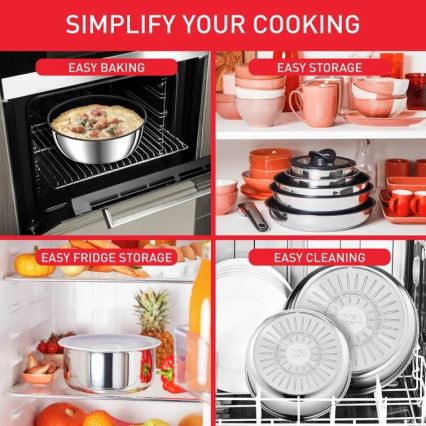 Tefal - 13-osaline INGENIO PREFERENCE ON kööginõude komplekt, roostevabast terasest