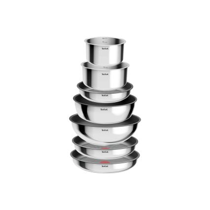 Tefal - 15-osaline INGENIO COOK roostevabast terasest pottide ja pannide komplekt