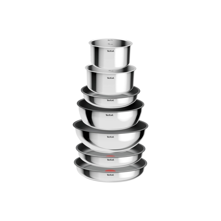 Tefal - 15-osaline INGENIO COOK roostevabast terasest pottide ja pannide komplekt