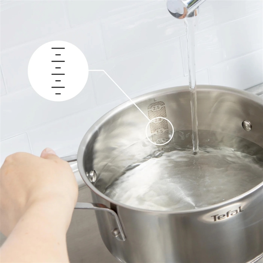 Tefal - 3-osaline DELICIOUS pottide komplekt roostevabast terasest