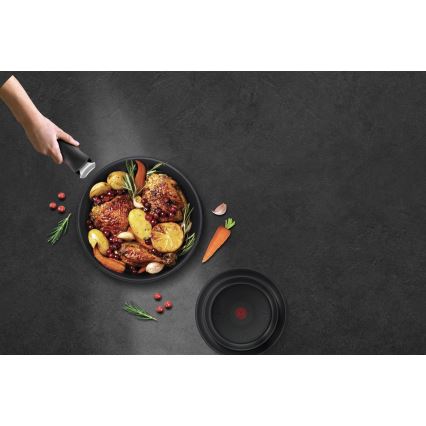 Tefal - 3-osaline pannikomplekt INGENIO BLACK STONE