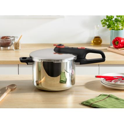 Tefal - 6 l surupott SECURE TRENDY + 5-osaline komplekt INGENIO EMOTION