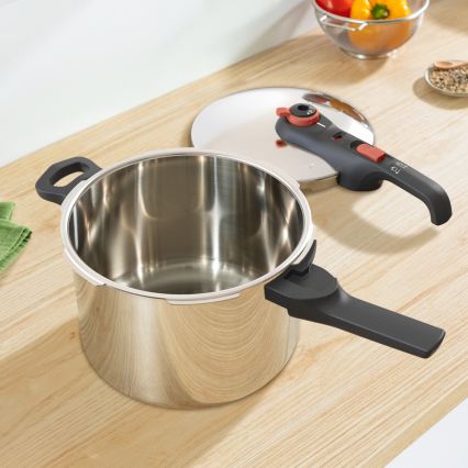 Tefal - 6 l surupott SECURE TRENDY + 5-osaline komplekt INGENIO EMOTION