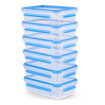 Tefal - 6-osaline toidukonteinerite komplekt 0,8 l MASTER SEAL FRESH, sinine