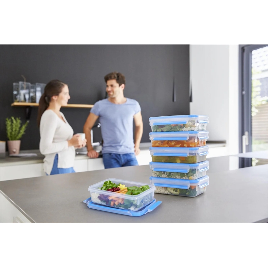 Tefal - 6-osaline toidukonteinerite komplekt 0,8 l MASTER SEAL FRESH, sinine