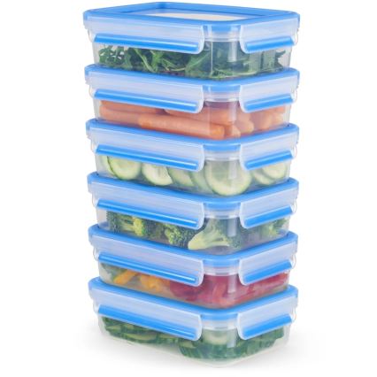 Tefal - 6-osaline toidukonteinerite komplekt 0,8 l MASTER SEAL FRESH, sinine