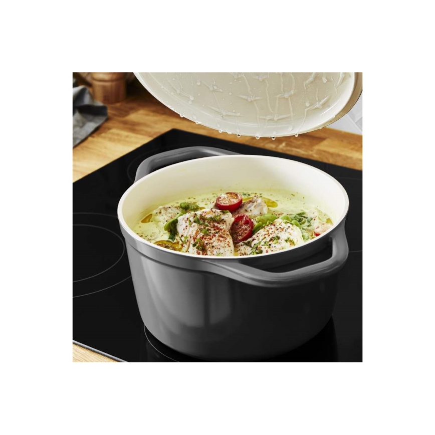Tefal - Ahjunõu kaanega AIR 20 cm antratsiit