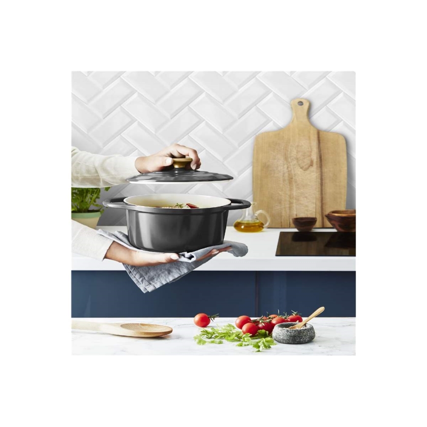 Tefal - Ahjunõu kaanega AIR 20 cm antratsiit