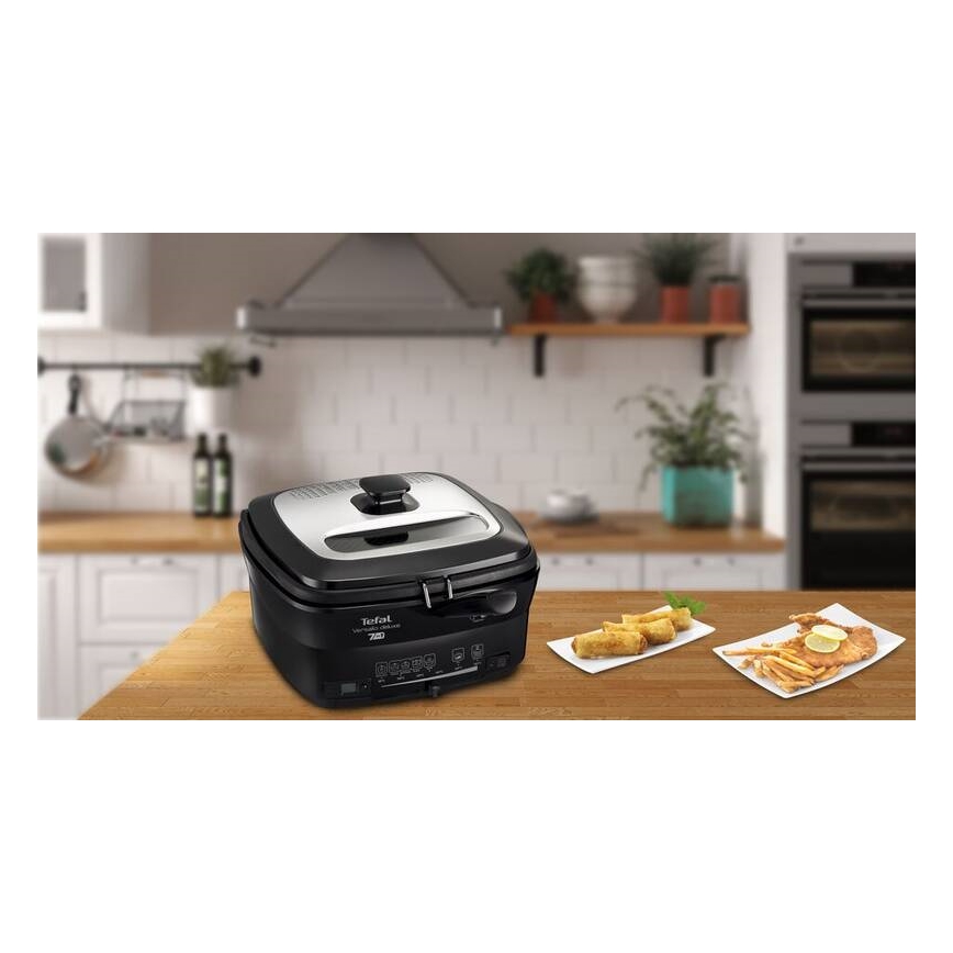 Tefal - Fritüür 2 l VERSALION DE LUXE 7in1 1600W/230V must