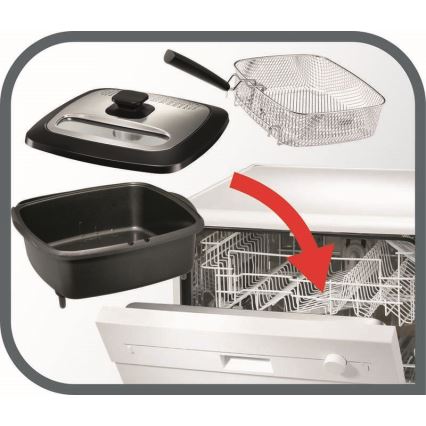 Tefal - Fritüür 2 l VERSALION DE LUXE 7in1 1600W/230V must