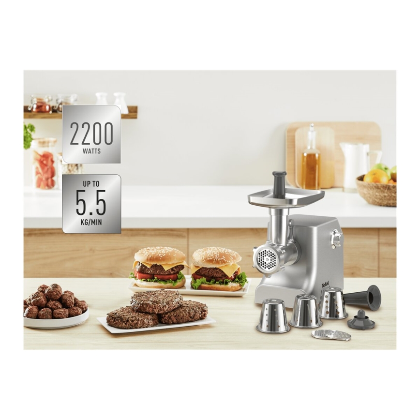 Tefal - Hakklihamasin 8in1 2200W/230V hõbedane