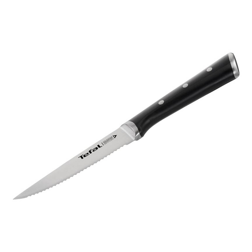 Tefal - Roostevabast terasest steakinugade komplekt ICE FORCE 11 cm läikiv kroom/must 4 tk