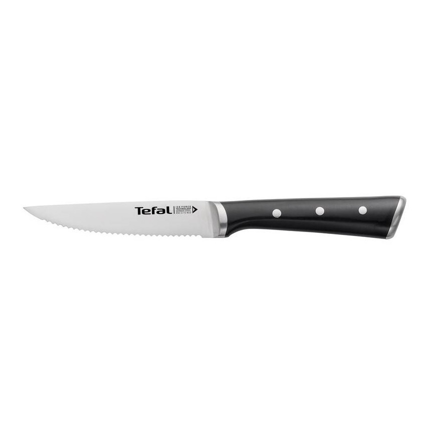 Tefal - Roostevabast terasest steakinugade komplekt ICE FORCE 11 cm läikiv kroom/must 4 tk
